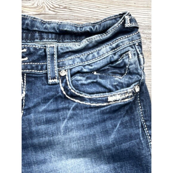 Vigoss The New York Boot Cut Jeans Size 9/10 Flap Back Pockets Distressed - Picture 5 of 16